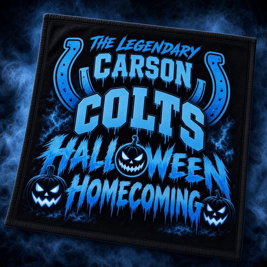 Carson Colts Halloween Homecoming rally towel